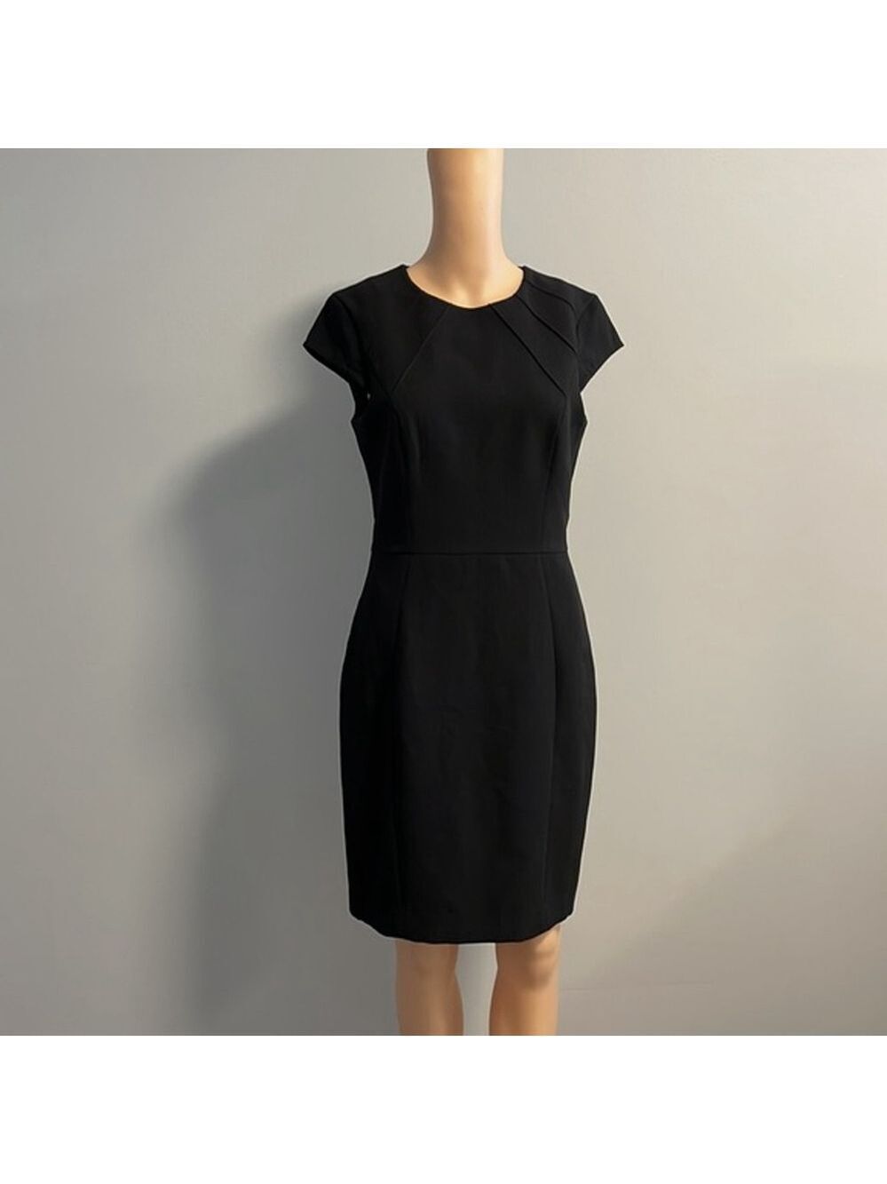 H&M Black Sheath Midi Dress Size 0 - Picture 2 of 13